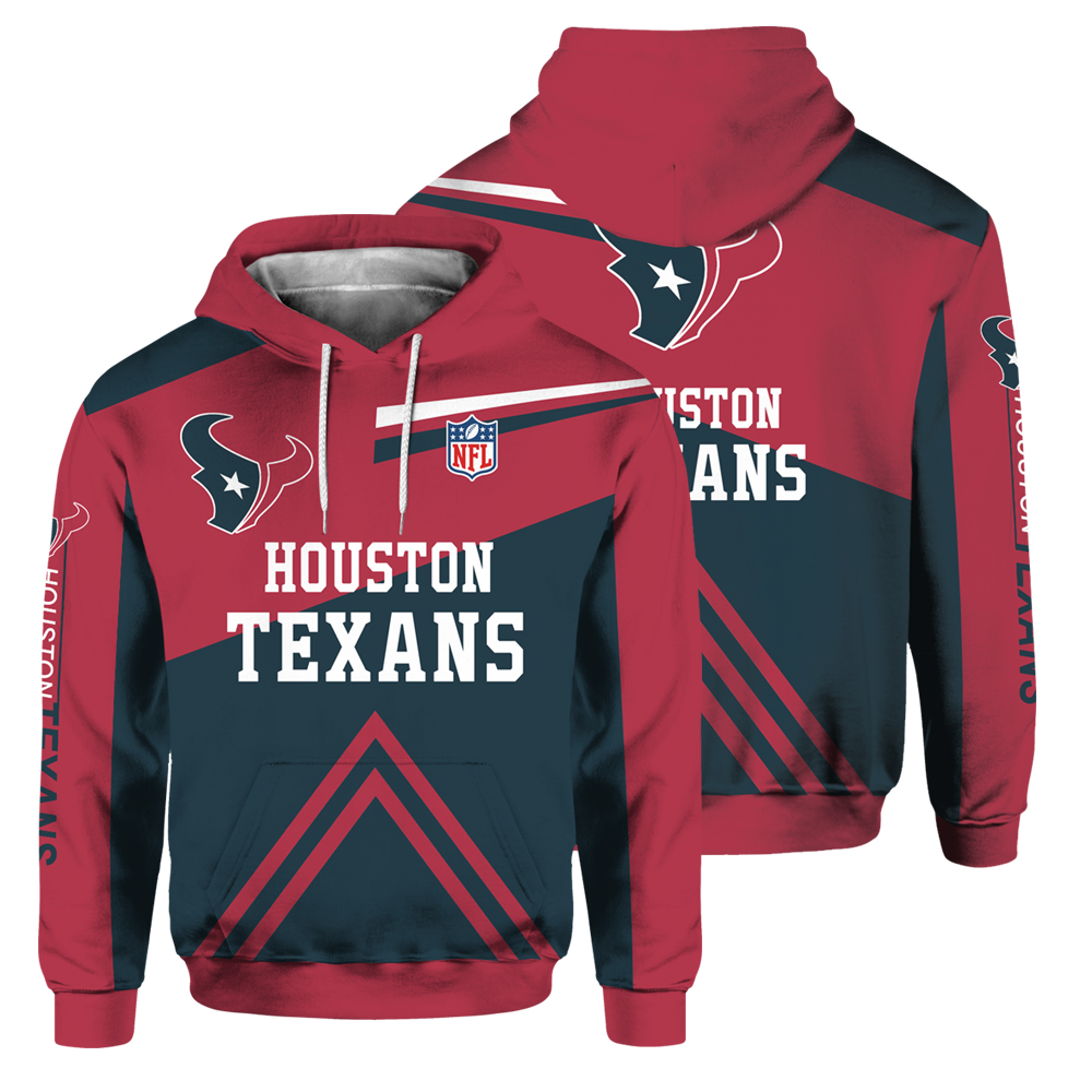 Men's Houston Texans 2019 Red/Black Pullover Hoodie